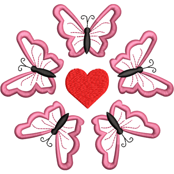 Butterflies heart design