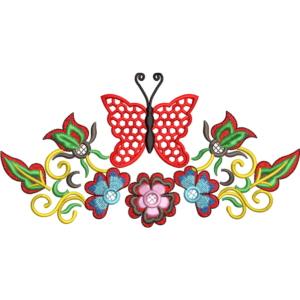 Butterfly and Flowers Design
