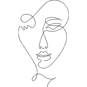 Lady Face Sketch Design