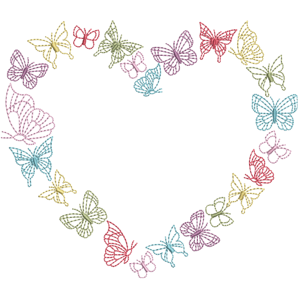 Heart Butterfly Design