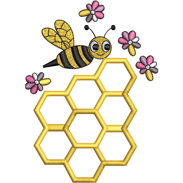 Bee Flowers Design