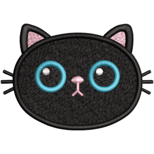 Black Cat Face Design