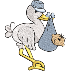 Crane Bird With Baby