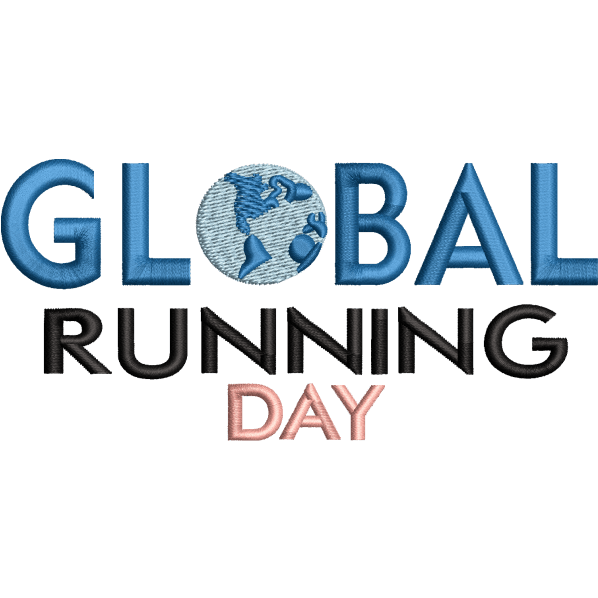 Global Running Day Monogram Design