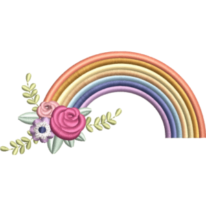 Rainbow with Flower Design