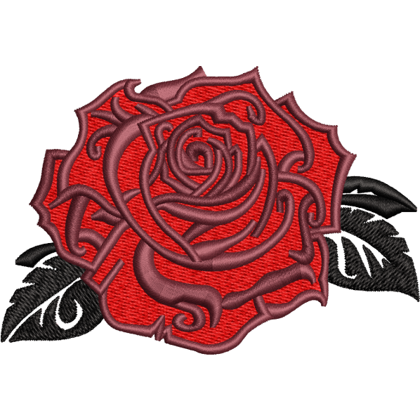 Red and Black Rose Design