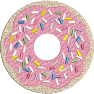 Sprinkles Donut Embroidery Design