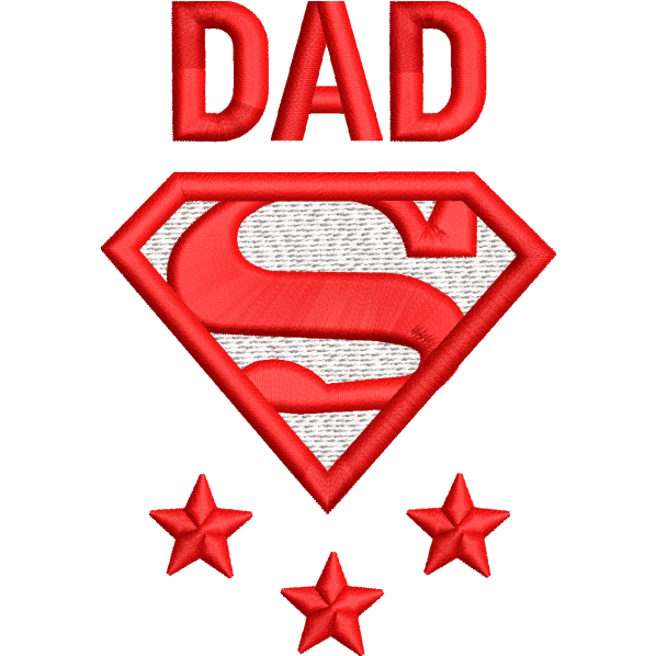 Super Dad Red Text