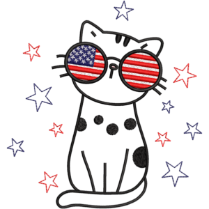 American Cat Wearing Glasses