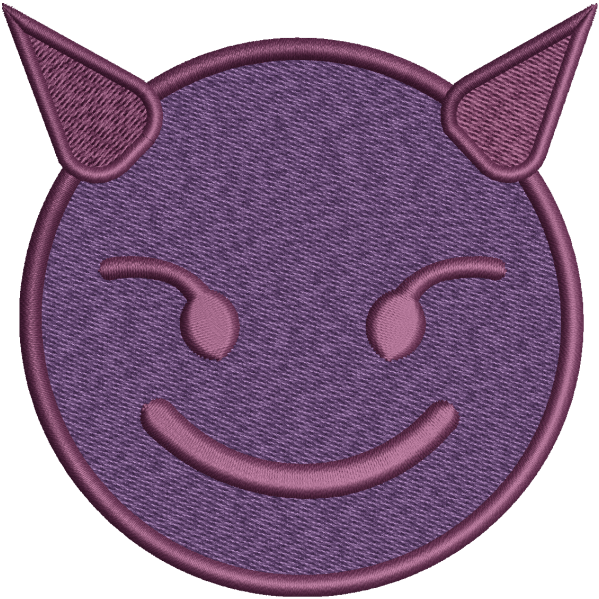 Smiling Face With Horns Design