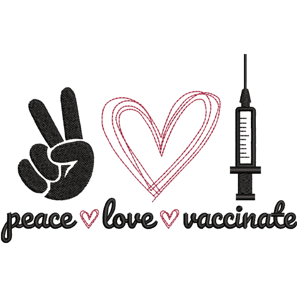 Peace Love Vaccinate Design
