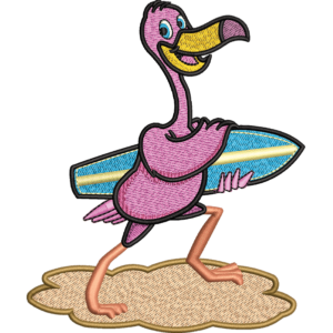 Pink Duck With Board Design