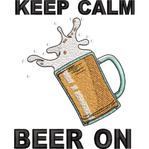 Keep Calm Beer Embroidery Design
