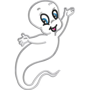 Casper Ghost Cartoon Embroidery Design