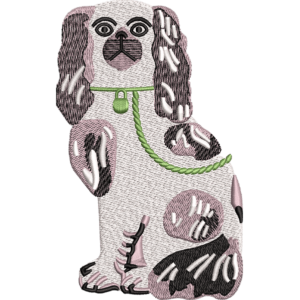 Pink Pet Dog Embroidery Design