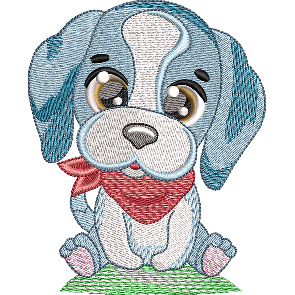 Cute Baby Dog Embroidery Design