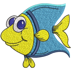 Cute Baby Fish Embroidery Design