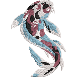 Jumping Fish Embroidery Design