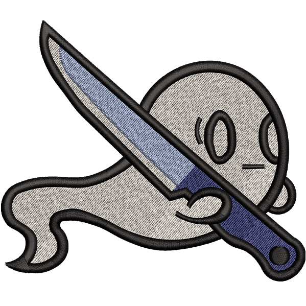 Ghost Knife Embroidery Design
