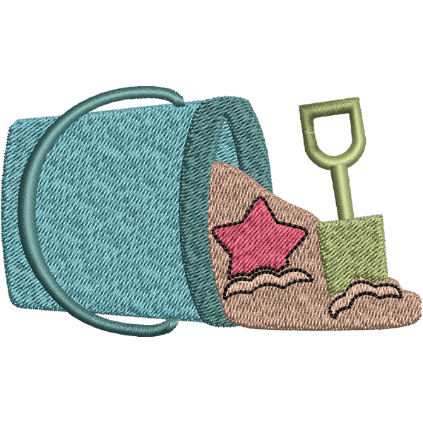 Sand Pail Embroidery Design