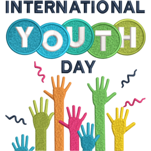 International Youth Day Embroidery Design