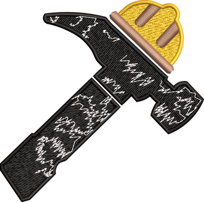 Hammer Labor Day Embroidery Design