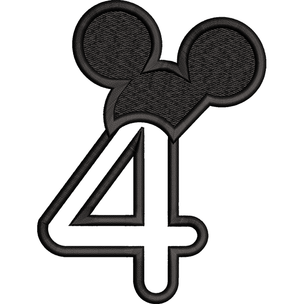 Four Number Embroidery Design