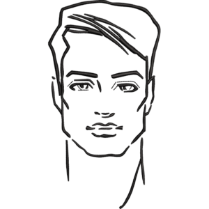 Boy Face B Outline Embroidery Design