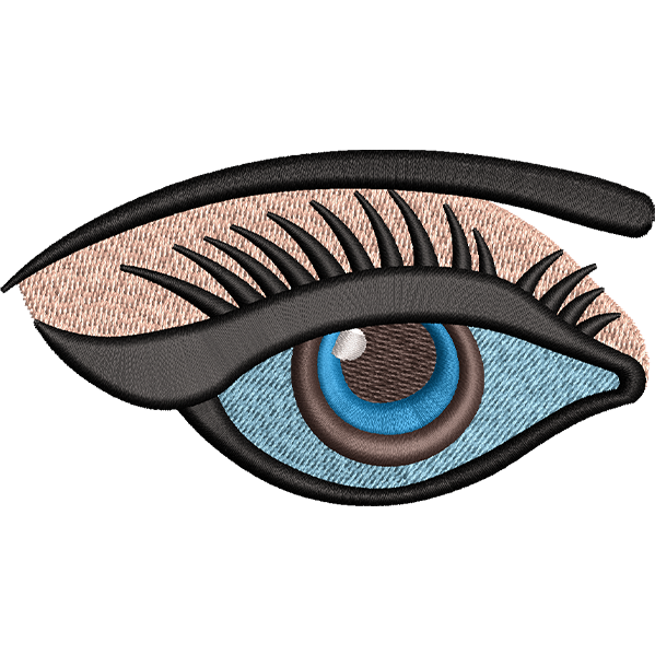 Human Eye Embroidery Design