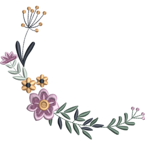 Plant Flower Embroidery Design