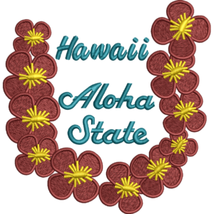 Hawaii Aloha State Flower Design