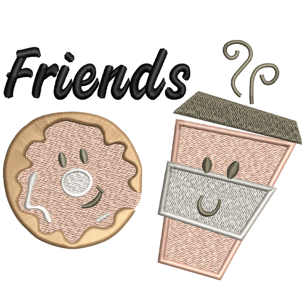 Friends Embroidery Design