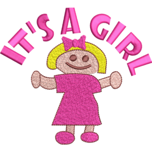 its A Girl Embroidery Design