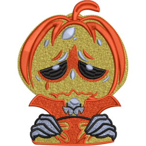 Sad Halloween Ghost Embroidery Design