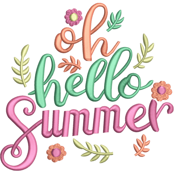 Hello Summer Monogram Design