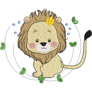 Baby Lion Embroidery Design