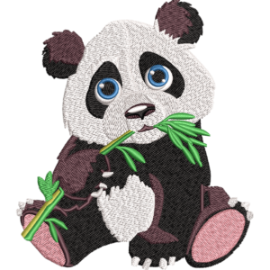 Panda Eating Bamboo Design