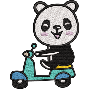 Panda On Scooter Design