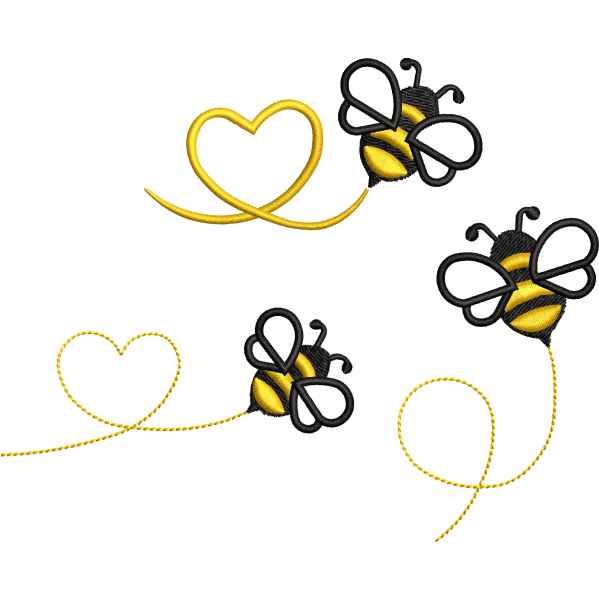 Heart Making Bees Design