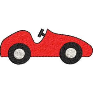 Red Car Embroidery Design