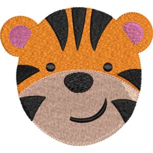 Tiger Face Embroidery Design