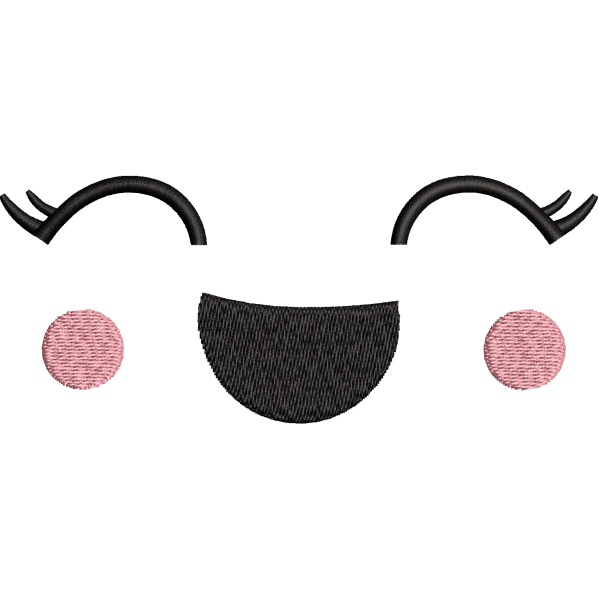 Cat Close Eyes Embroidery Design