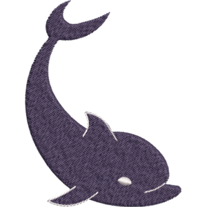 Diving Dolphin Embroidery Design