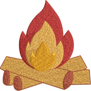 Bonfire Embroidery Design