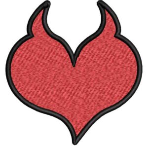Evil Heart Embroidery Design