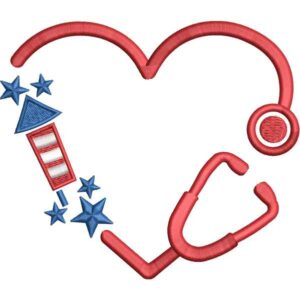 Medical Heart Embroidery Design