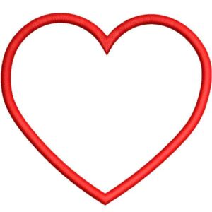 Red Outlined Heart Design