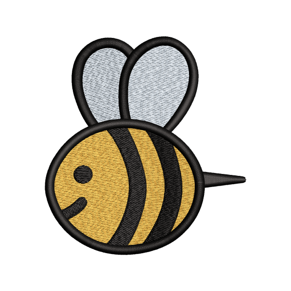 Flying Bee Embroidery Design