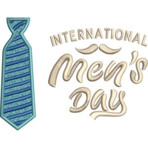 Men Day Tie Embroidery Design