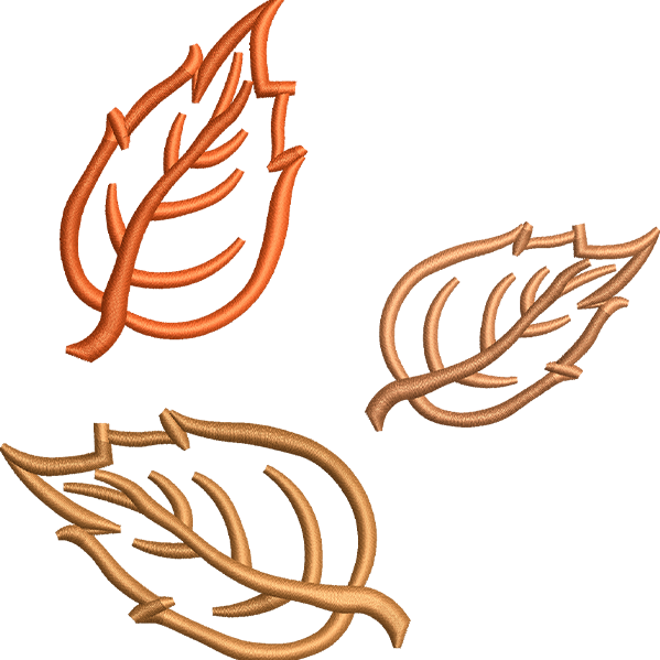 Dry Leafs Embroidery Design
